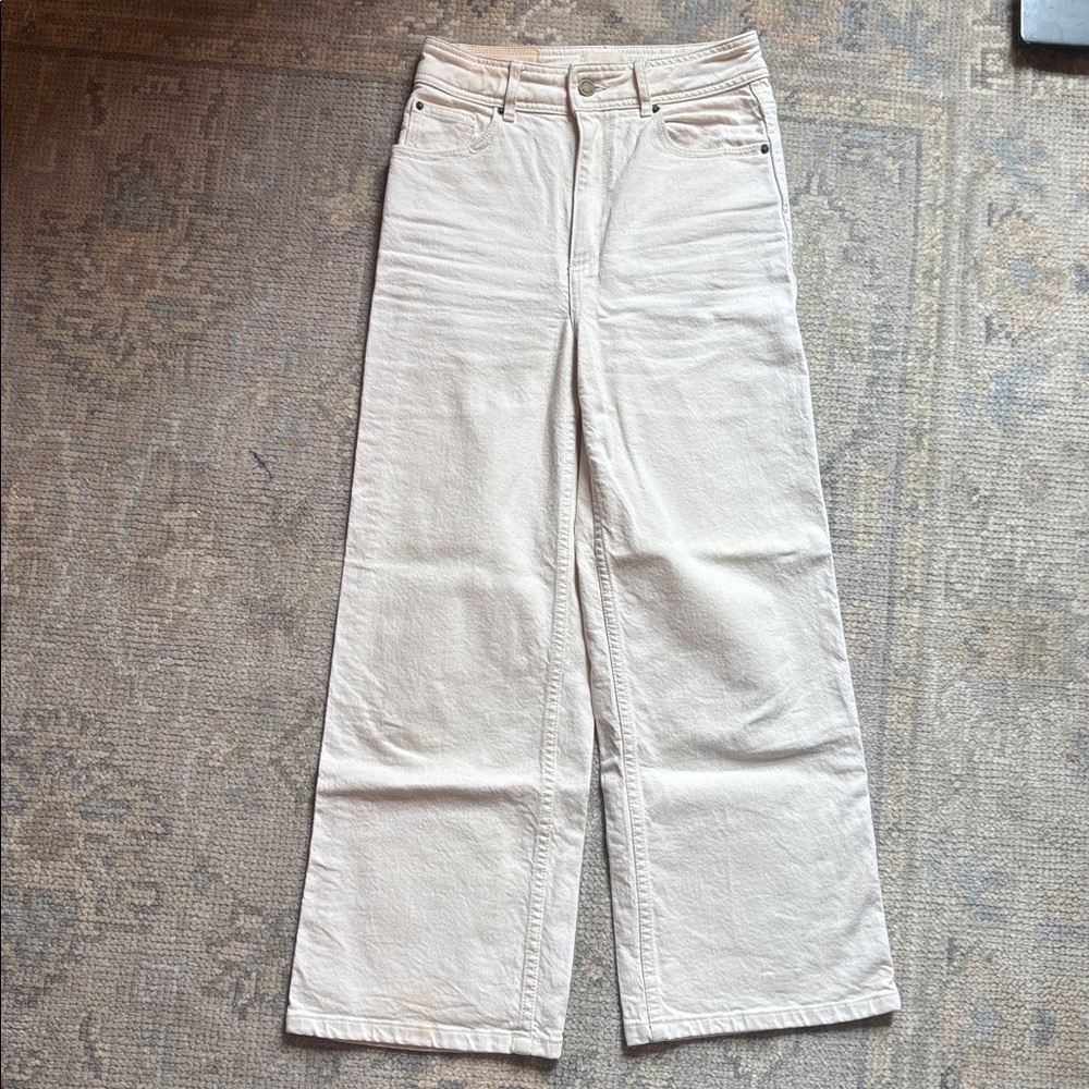 Sezane Le Crop Jeans in Ecru 36 US 4